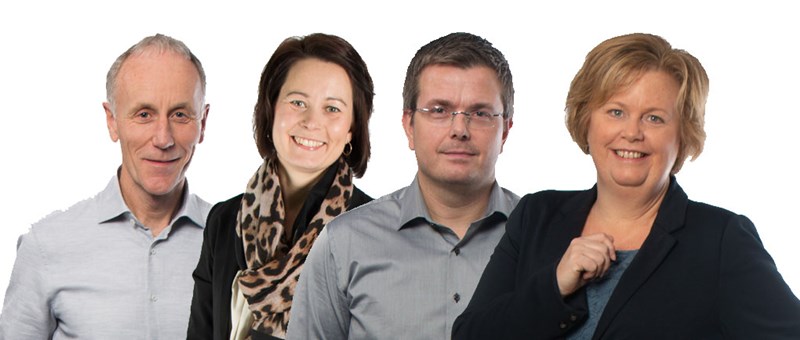 Bilde av fire av Simployers dyktige rådgivere.